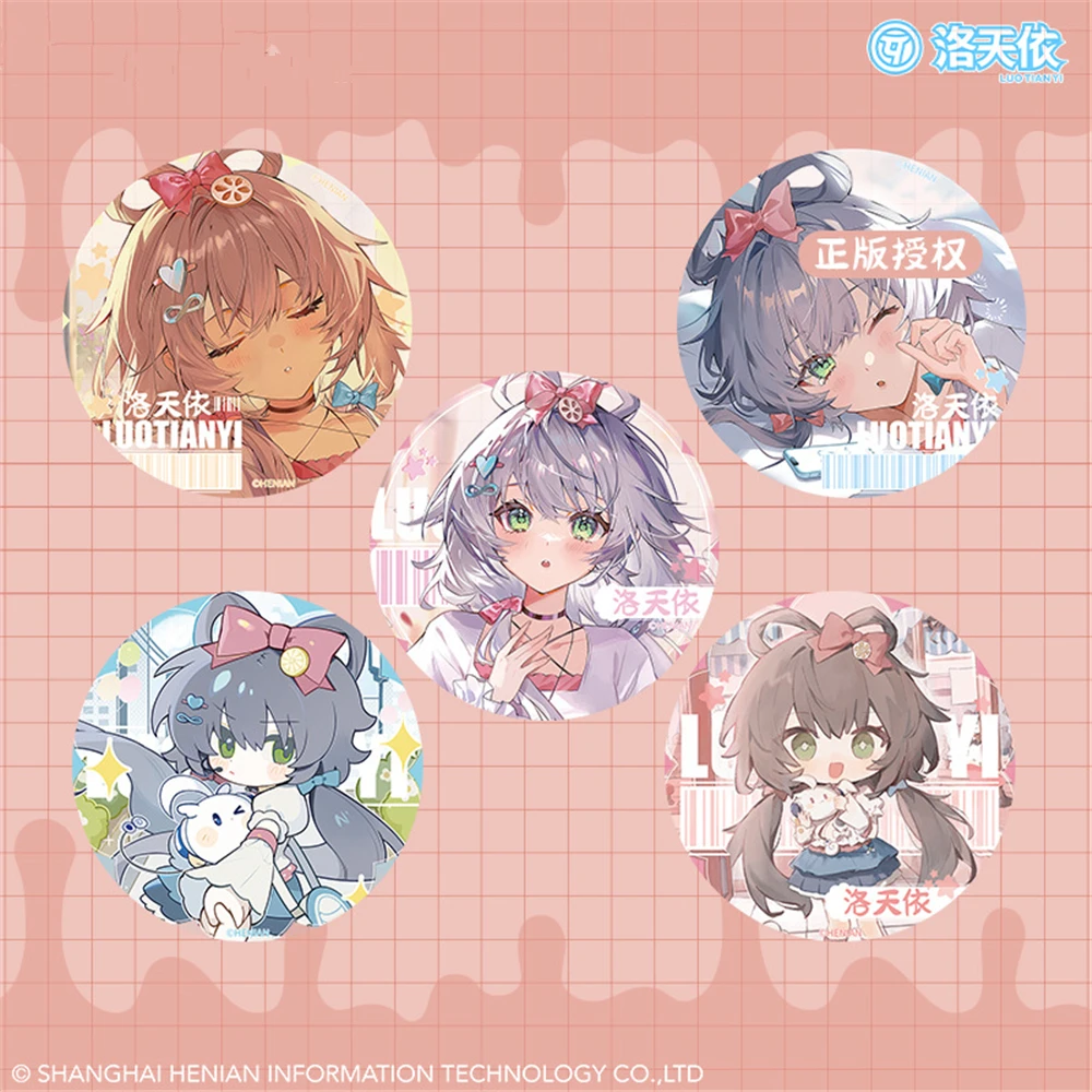 Anime Luo Tianyi Cosplay Costume Badge Pin SPTE Tinplate Brooch Accessories Prop