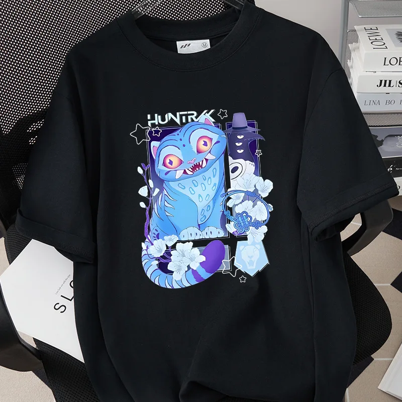 أنيمي Kpop شيطان الصيادين بنين بنات تأثيري الملابس تي شيرتات قصيرة الاكمام لطيف شيطان الصيادين عادية تنفس قصيرة الأكمام #3