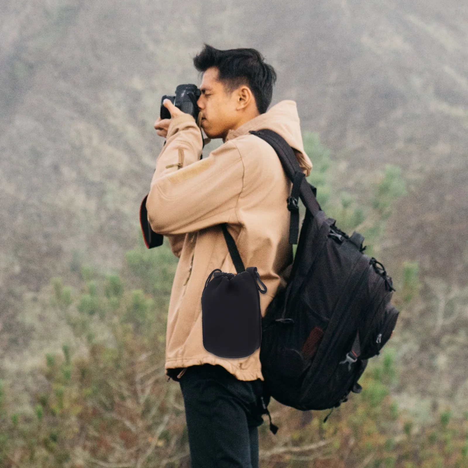 3 قطعة حافظة عدسة الكاميرا النيوبرين الرباط عدسة حقيبة التخزين مقاوم للماء للصدمات في الهواء الطلق الحقيبة لحماية العدسات Dslr