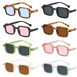 Oversized Square Frame Retro Sunglasses Outdoor Sunscreen Glasses Vintage Unisex Leopard Print Sunglasses Cool Fashion Riding