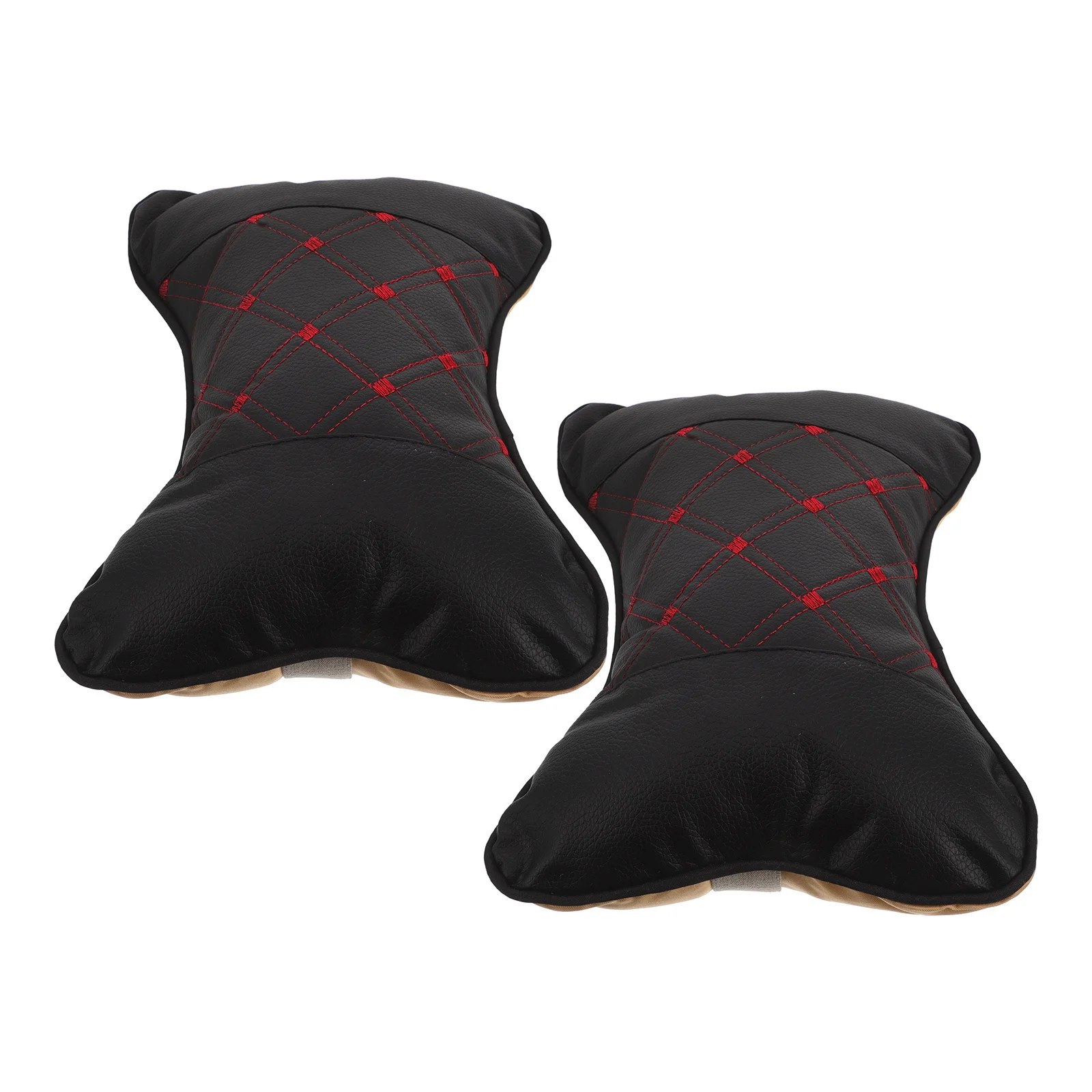 

2Pcs Car Neck Pillow Breathable PU PP Cotton Headrest Pillow Soft Comfortable Support for Cervical Spine Relaxation Long Time