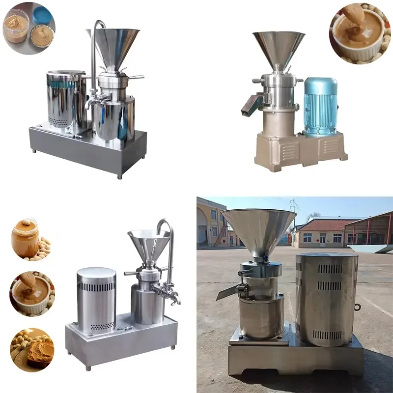 Commercial Electric Small Tahini Paste Processor Almond Cashew Grinding Colloid Mill Peanut Butter Making Machine