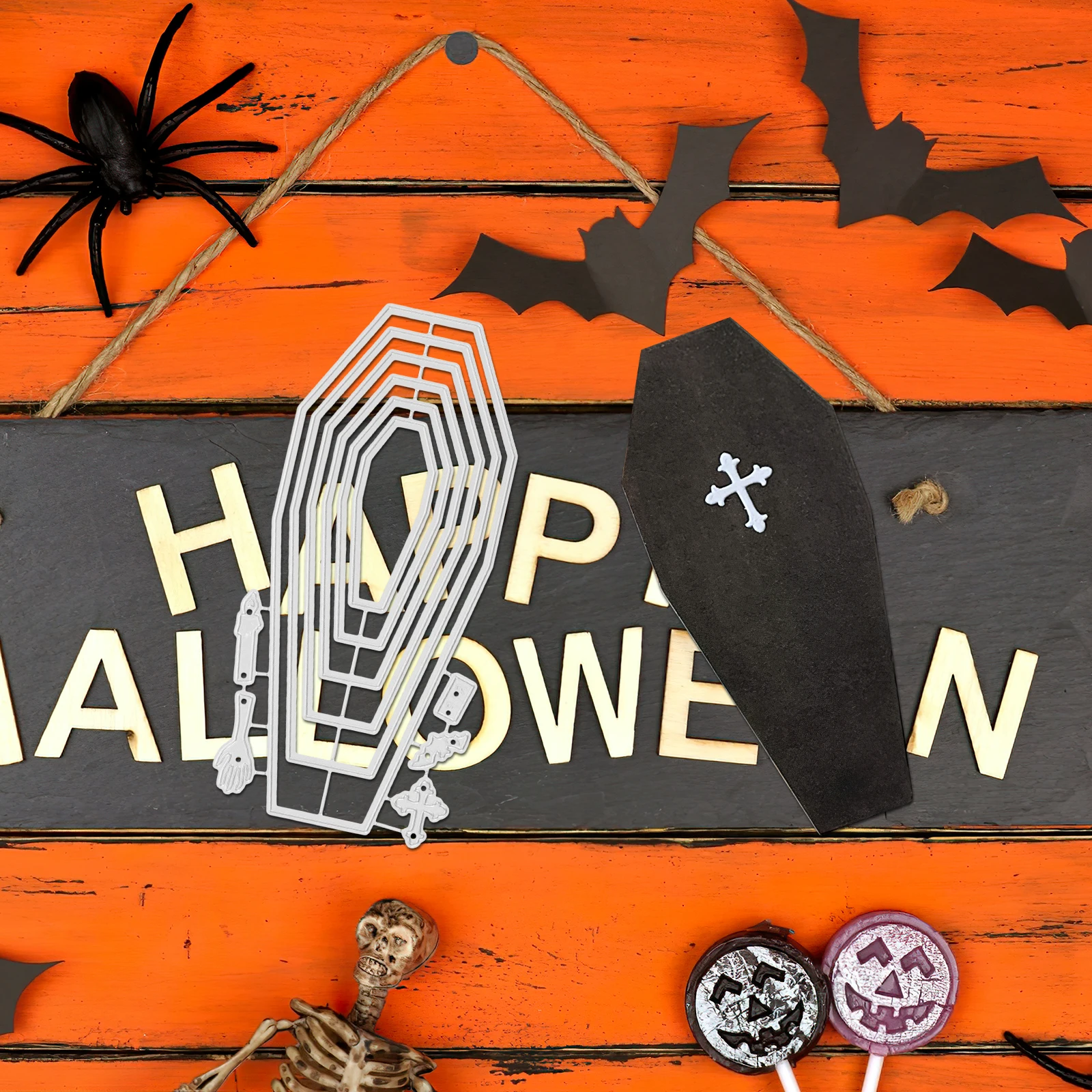 

1pcs Halloween Themed Carbon Steel Cutting Die Scrapbook Album Mold Tool Reusable Diy Embossing Stencil Mold For Wedding