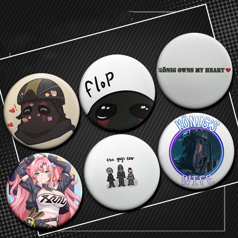 I Want Him Bad König Button Pins König Owns My Heart Creative Funny Brooch Snap-on Design Badges Daily Fashion Decoration Gifts