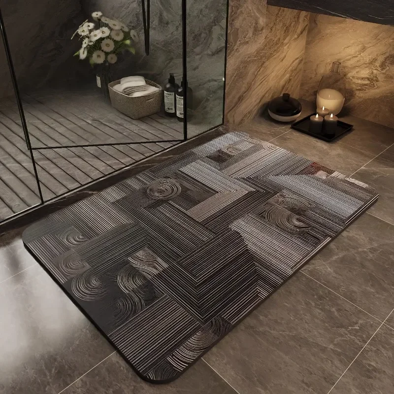 German Bathroom Soft Diatom Mud Absorbent Floor Mat Toilet Door Quick Drying Non Slip Foot Mat Carpet Foot Mat