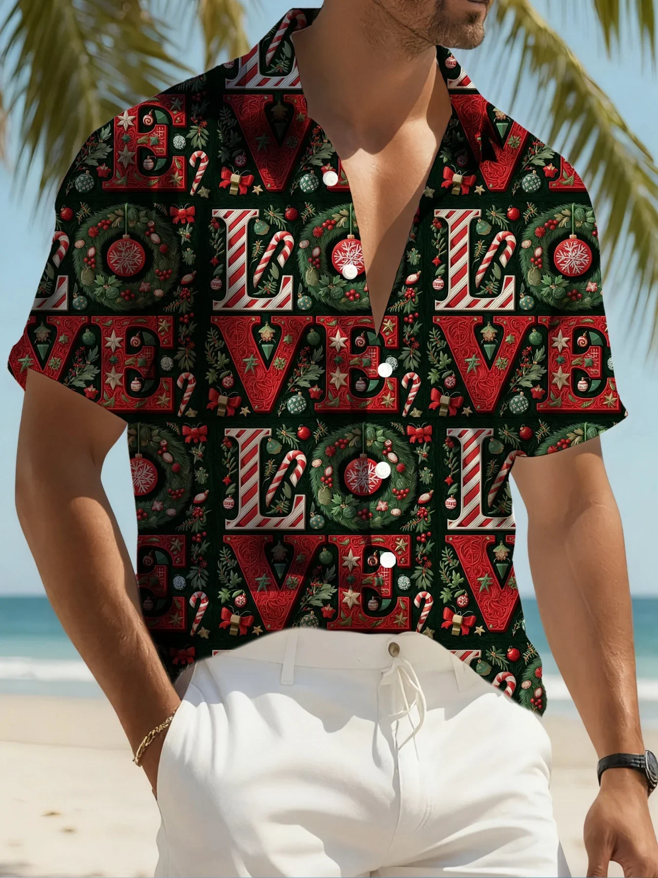 

Men's High Street Holiday Hawaiian Shirt Summer Man Short Sleeve Tropical Print Casual Fashion Streetwear Beach Wear
