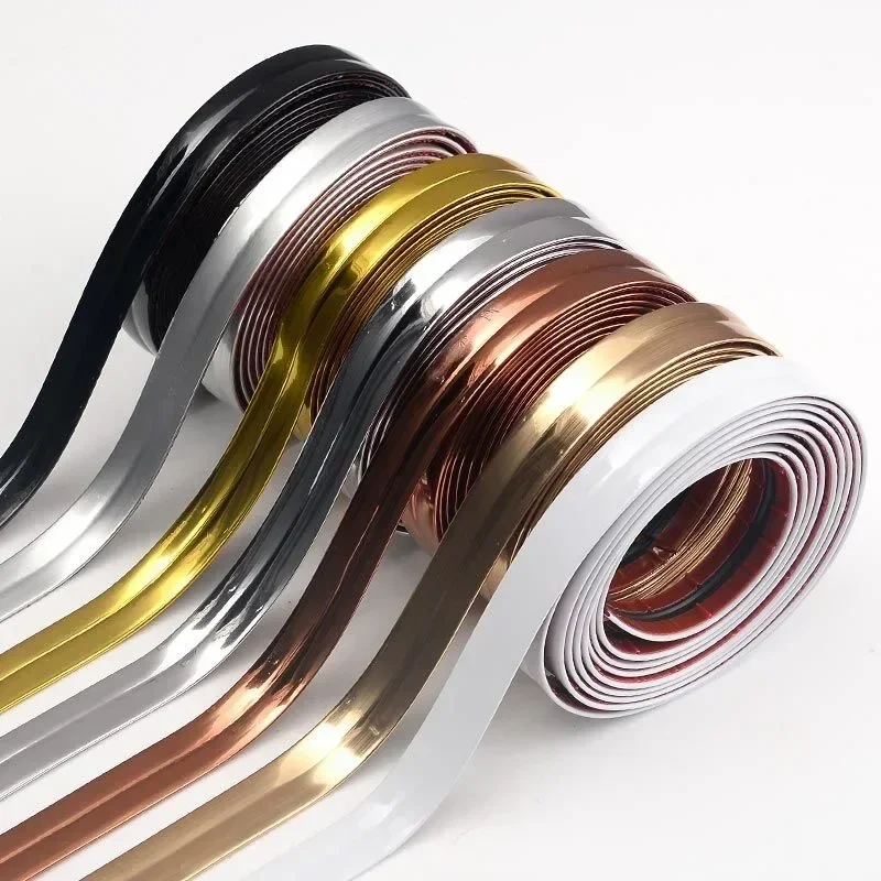 5M Slip-resistant Wall Stickers Waterproof Corner Protector Tape Sealing Strip Furniture Edge Gold Buffer Protect Strip Home