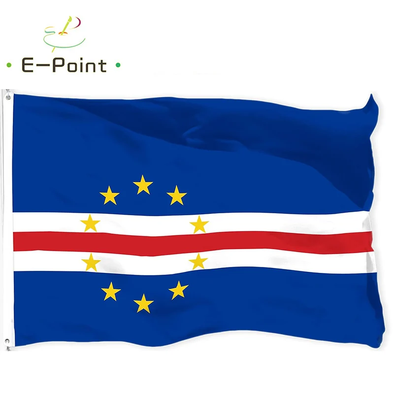 Bandera Nacional de Cabo Verde 2 pies x 3 pies (60*90 cm) 3 pies x 5 pies (90*150 cm) Decoraciones Navideñas para el Hogar Bandera Decorativa