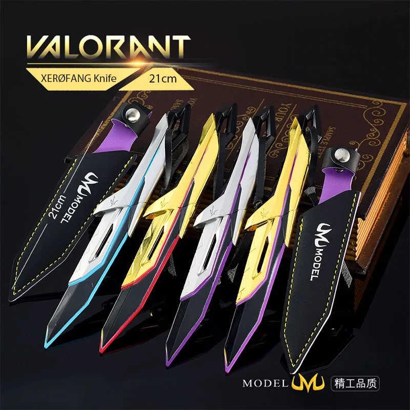 21cm validant xero5fang coltello giocattolo spada Cosplay con fondina coltelli tattici militari modello lega gioco giocattolo sicuro senza bordi