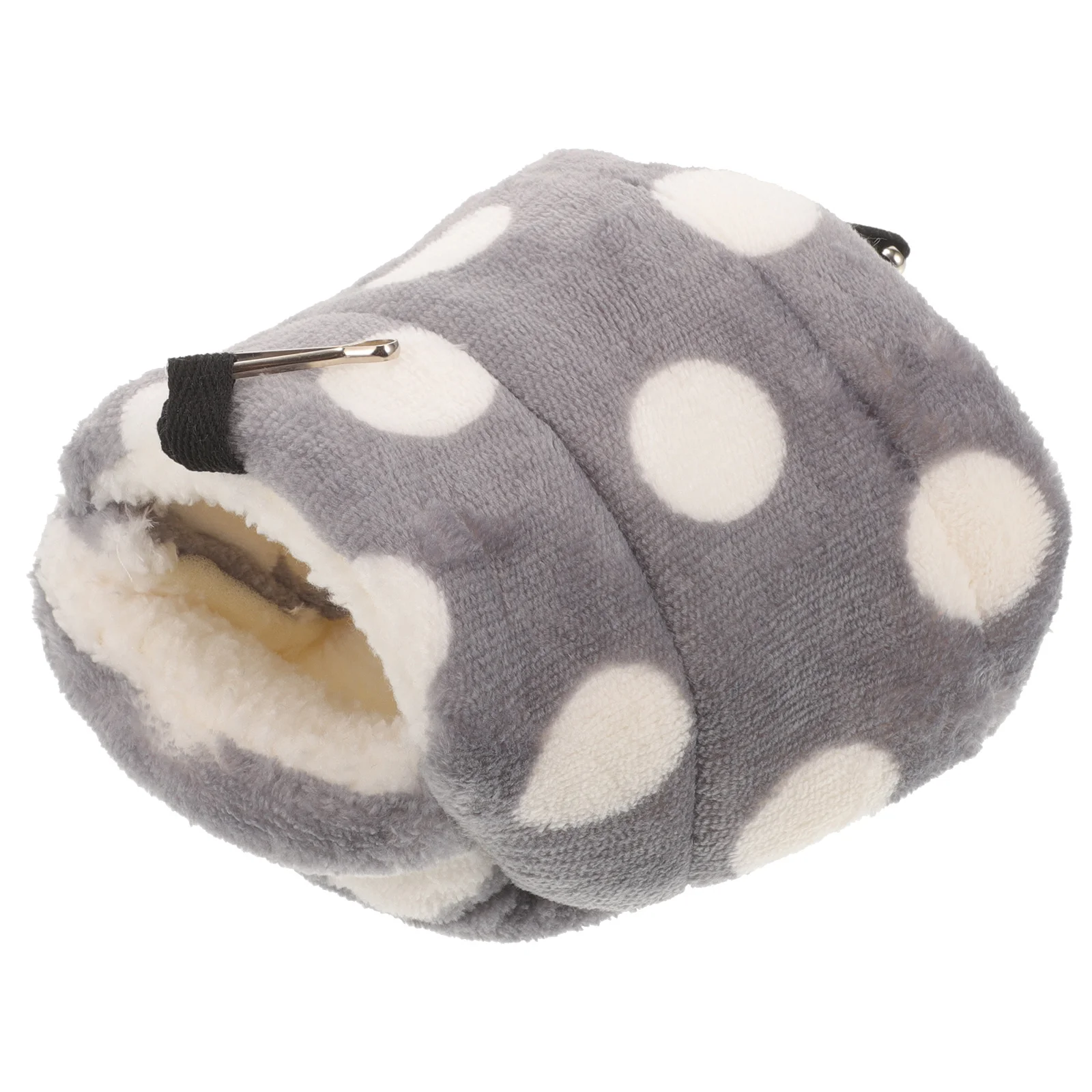 

Warm Cotton Nest For Parrots Small Pets Fleece Hammock Bed With Hooks Winter Shelter Cage Accessory Grey Animal Hut