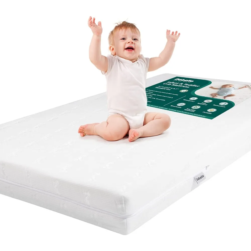 

Breathable Crib Mattress, Dual-Sided Memory Foam Toddler Mattress, Waterproof Baby Mattresses for Crib and Toddler Bed