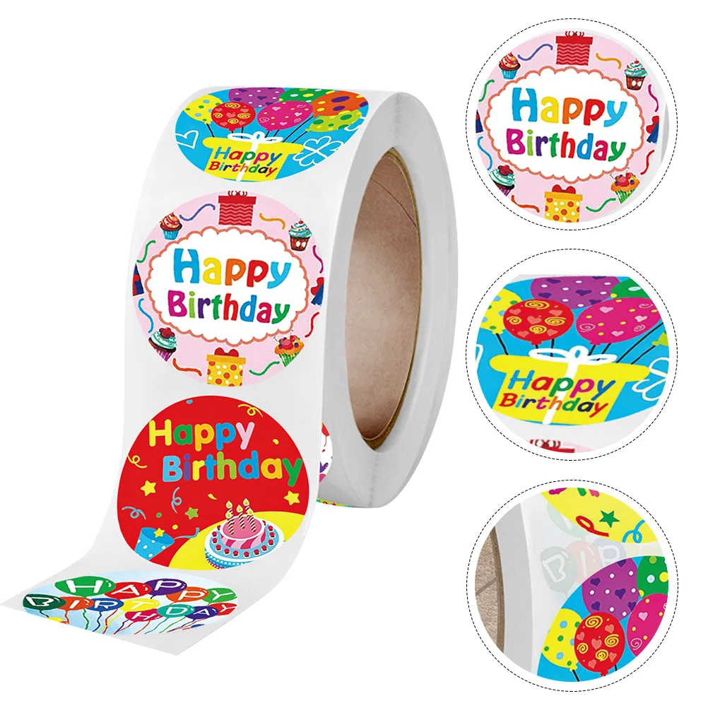 Gift Label Stickers Party Supply Happy Birthday The Decals Sealing Festival Decoration