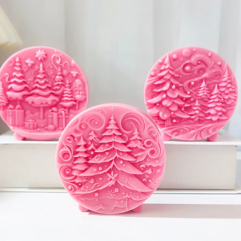 

Pine Forest Aromatherapy Candle Silicone Mold Festival Personalized Handmade Soap Hand Gift Chocolate Baking Mold