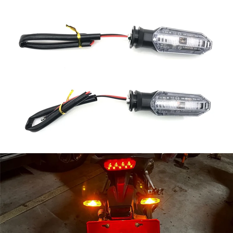 Motorcycle Turn Signals Light Flashing Blinker for Honda CB125R CB250R CB300R CB650R CBR650R ADV150 ADV350 Transparent