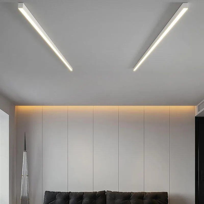 

Surface mounted linear light Minimalist Long strip LED Ceiling lamp bedroom dining room background living room ceiling light