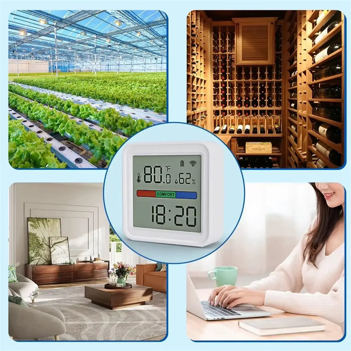 [YEAR OFFER] Tuya WiFi Temperature Humidity Sensor with Backlight Supported Hygrometer Thermometer Smart Remote Monitor