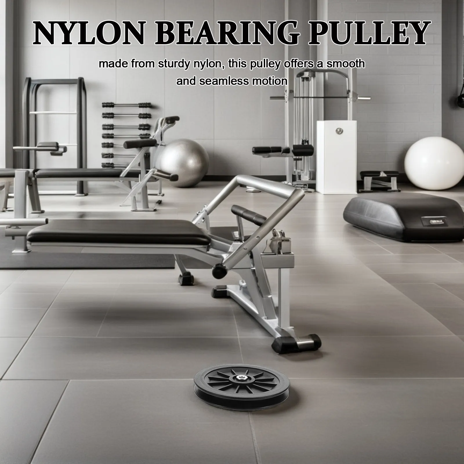 Nylon Bearing Pulley Wheel for Cable Machine Home Gym Fitness Equipment Accessories Quiet Smooth Operation Heavy Duty