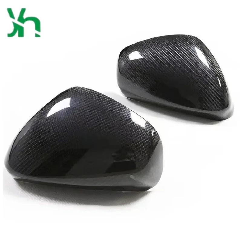 لمازيراتي كواتروبورتي GT (2007-20) GC (2010-15) ألياف الكربون الرؤية الخلفية غطاء للعدسات الجانبية ألياف الكربون الحقيقية عدسة جانبية