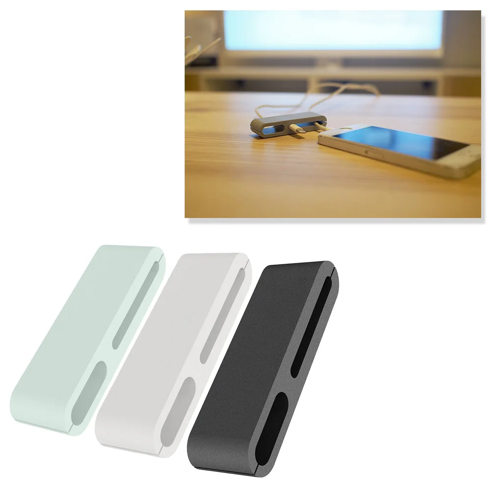 

3Pcs Power Cord Fixer Cable Clips Wire Organizer for Charging Cables Audio Headphones Desktop Cord Management Holder