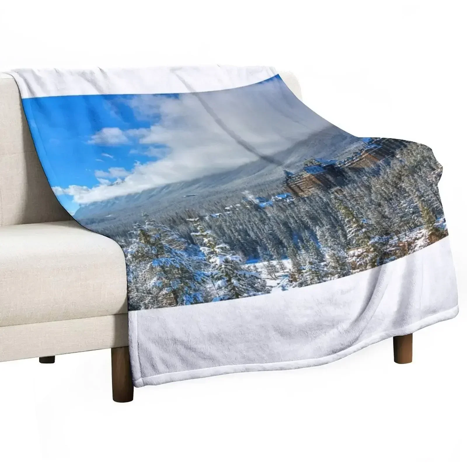 

Castle in the Clouds - Cloud Cover Throw Blanket Flannel Fabric Moving bed plaid Cute Blankets