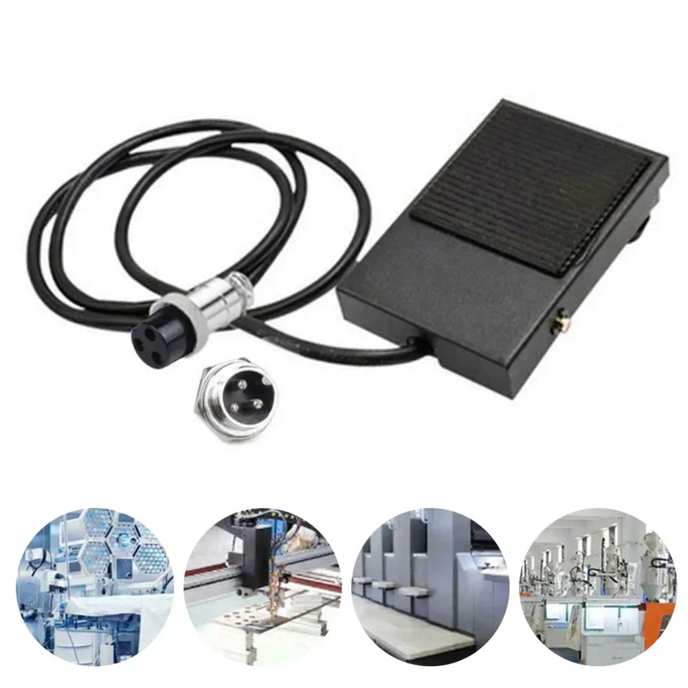 2-pin 3-pin Foot Pedal For TIG Cutting Welder Spot Weldding Machine Anti-skid For Factory Hospital Test Instrument Control