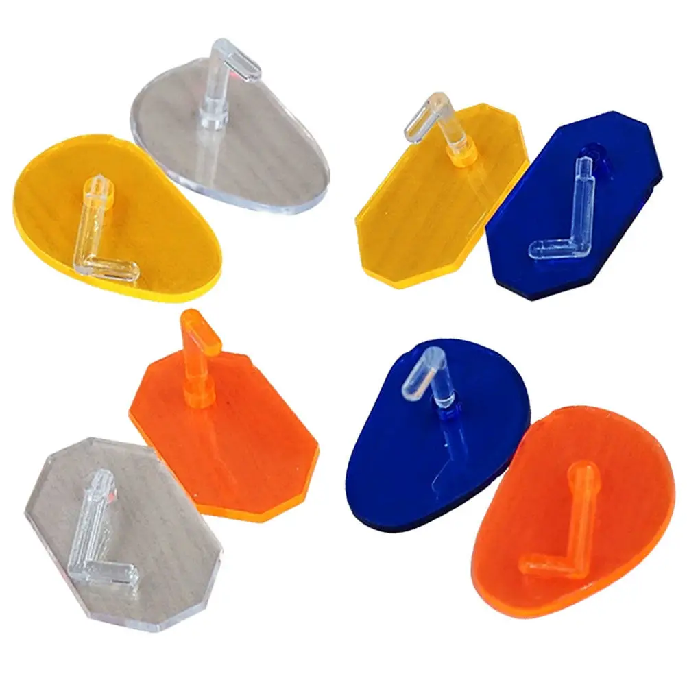 8Pcs Nail Art Practice Stand Colorful Transparent Base Stable Nail Display Holder Manicure Practice Board Stands for Display