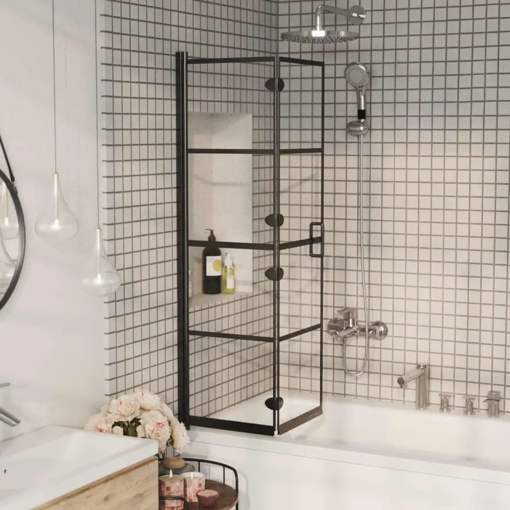 

Black Folding Shower Enclosure ESG 31.5x55.1 - Space-Saving Design for Modern Bathrooms