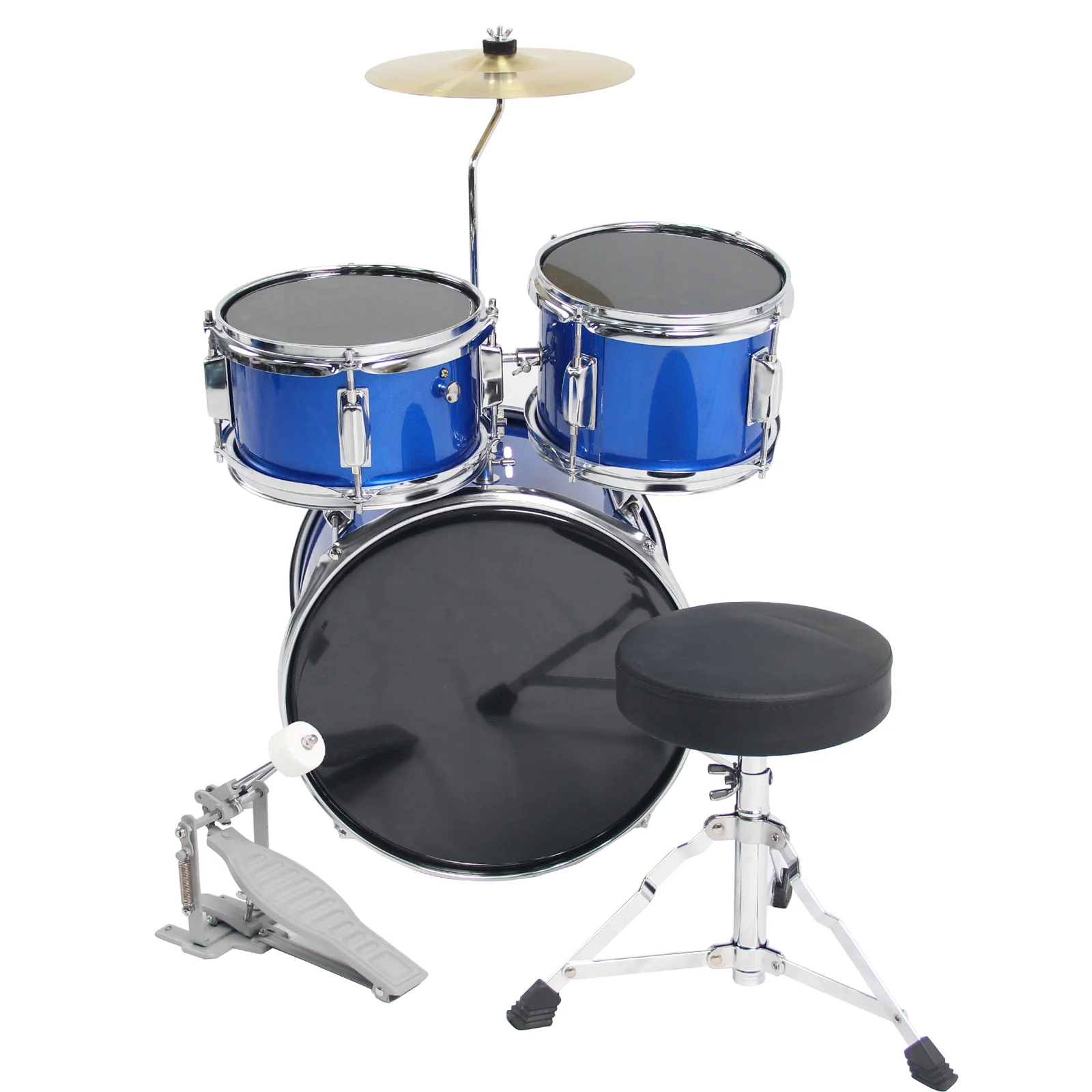 

High - Quality 1.5mm Thickened Hoop Kids Drum Set With Suitable Cymbal Position For Performance