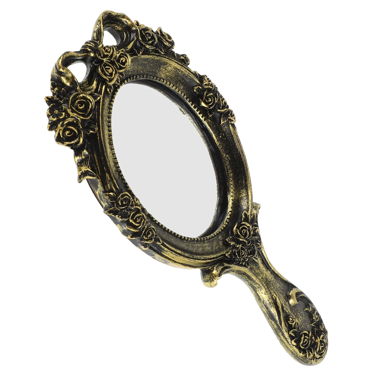 

Vintage Small Retro Handheld Makeup Mirror Elegant Compact Mirror Portable for Women Vanity Travel Cute Hand Held Mirrors