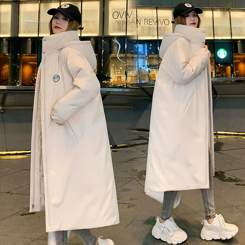 Winter Coat for Women Korean Fashion Loose Oversized Large Size Hooded Windproof Warm Long Parkas Luxury Cotton Jacket Y2k Coat