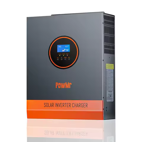 PowMr 24V 110V Solar Inverter Hybrid 3KW MPPT 80A 100A Off Grid Pure Sine Wave Inverter 110V 120V