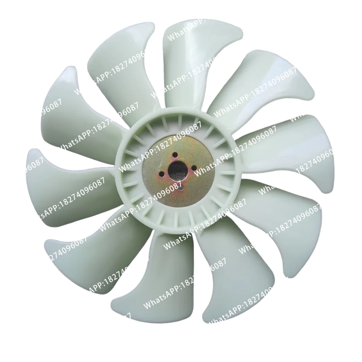 Mini Excavator Radiator Fan Blade D1105 Engine Fan Blade for Faster Cooling 4 Holes, 10 Blades