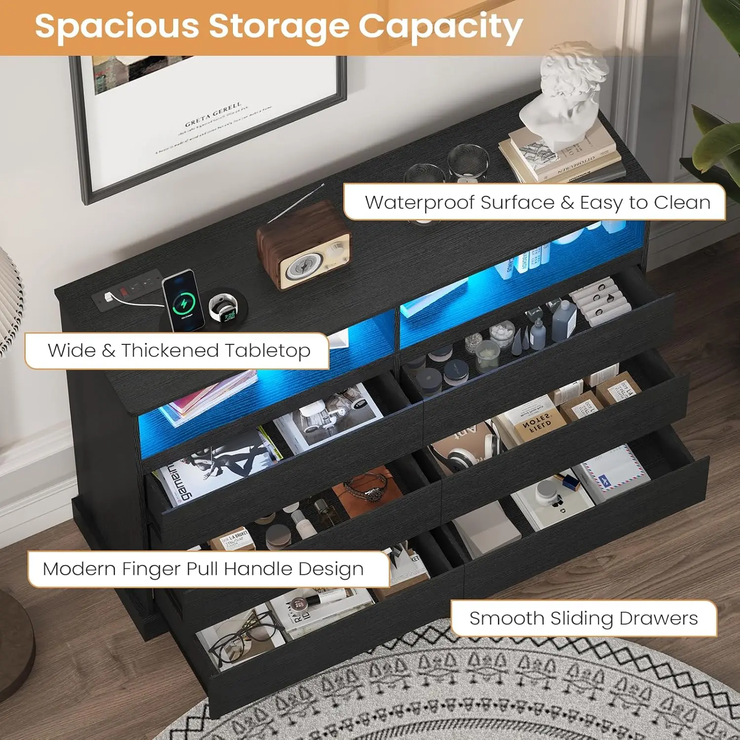 كرسي مكتب تنفيذي معاصر عالي الظهر باللون الأسود - راحة حديثة لمساحة عملك