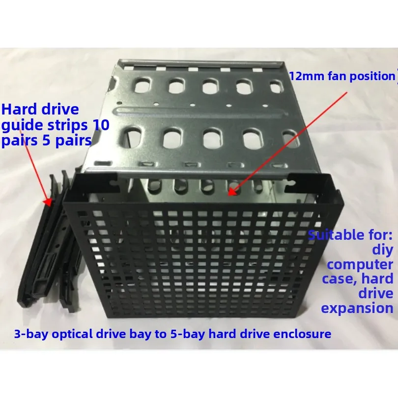 3 optical drive position to 5 discs 3.5 inch shock-proof hard disk bracket, desktop NAS hard disk cage
