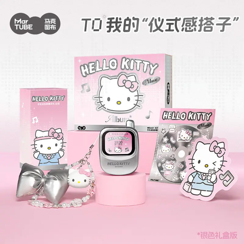 

Cute Hellokitty Bluetooth Headset Phone Modeling With Screen Tws In-Ear Headset Intelligent Noise Reduction Anime Peripheral Gif