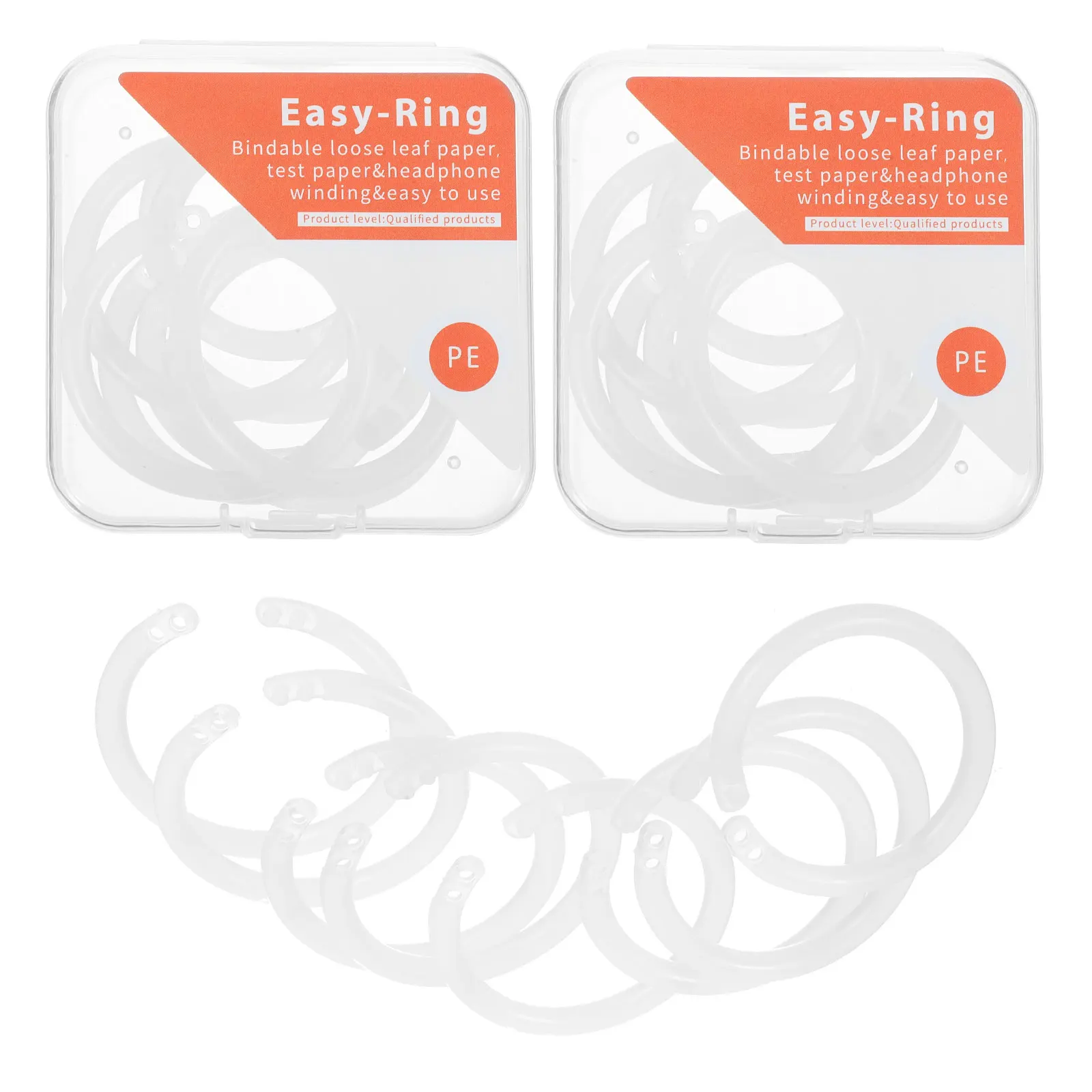 

4 Boxes Binding Book Circle Rings for Flashcards Scrapbook Plastic Binder Round