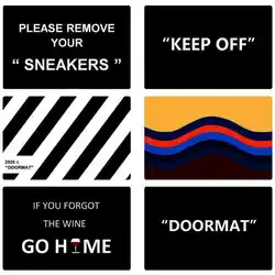 Custom Welcome Doormat Decorative Door Mat REMOVE SNEAKERS KEEP OFF Printed Home Indoor Anti-Slip Floor Mat Carpet Hallway Rugs
