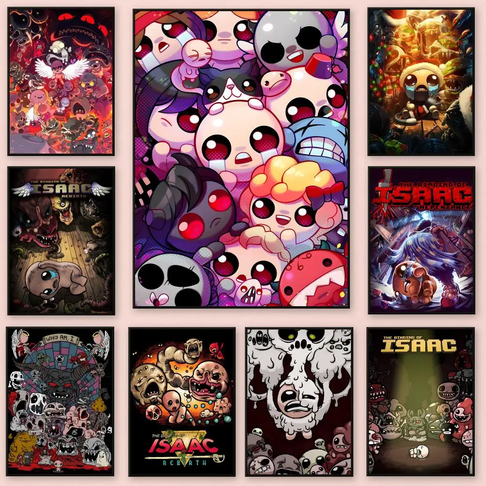 Dark Video Game T-The Binding of Isaac Poster Series HD Wall Living Room Home Decor Gift