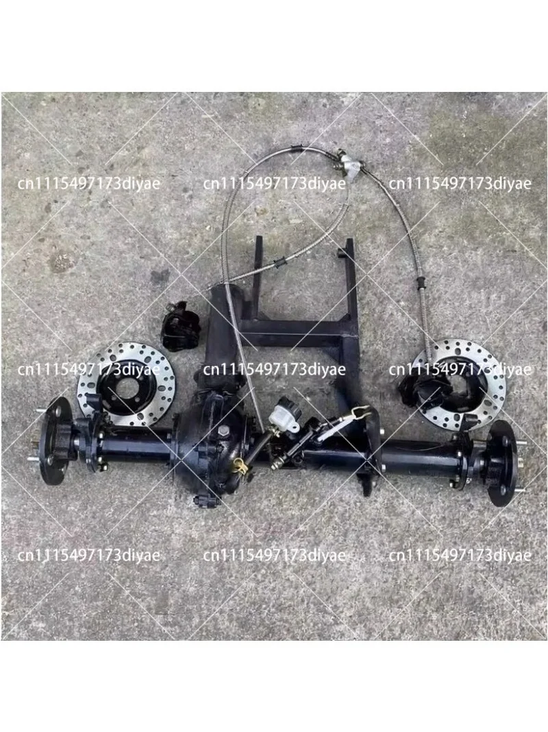 Go Kart Rear Axle Differential Shaft Transmission, Two Wheel Three Wheel Four Hole Modified Axle for Beach Buggy