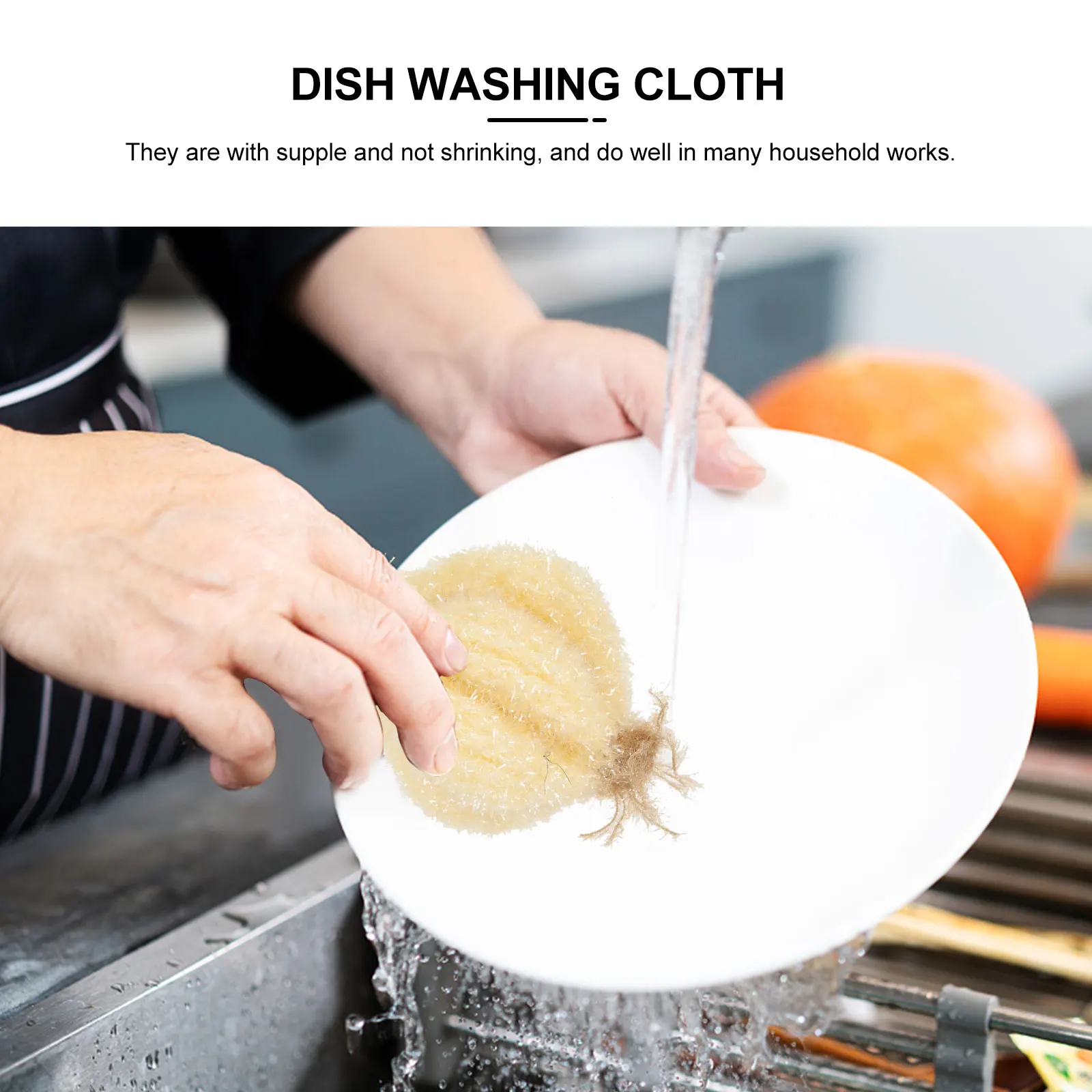 

5pcs Dishwashing Cloth Set Fruit Shaped Kitchen Sponge Wipes Cleaning Supplies Cartoon Scrub Sponges Home Use Grease Remover