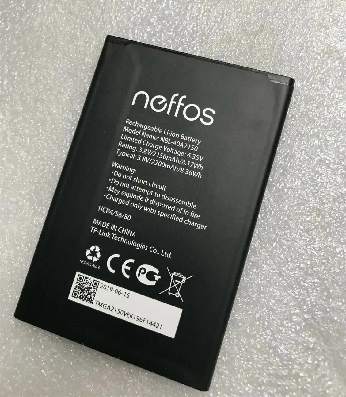 

100% новый оригинальный аккумулятор NBL-40A2150 емкостью 2200 мАч для мобильного сотового телефона Neffos