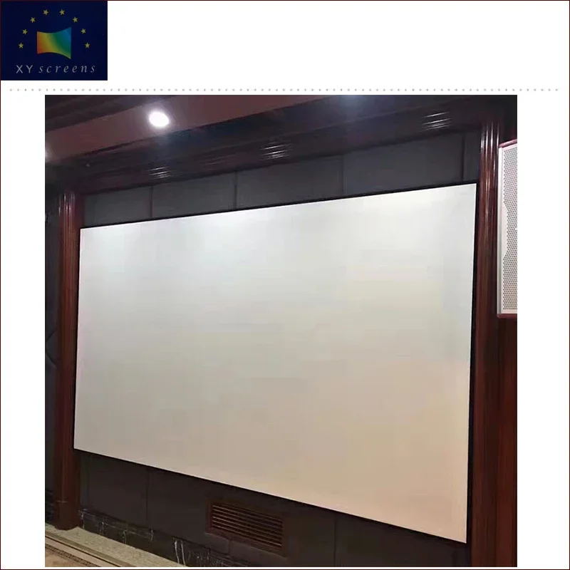 XYSCREEN Hot Selling 120 inch 4K Woven Acoustically Transparent Fixed Frame projection screen