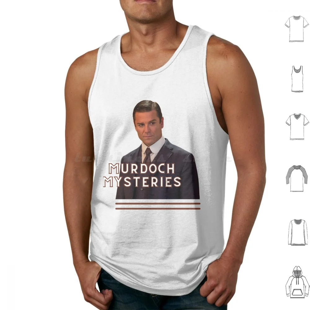El cumpleaños niño Murdoch misterios para su antiguo cumpleaños Fans música impresionante camisetas sin mangas estampado algodón Murdoch misterios