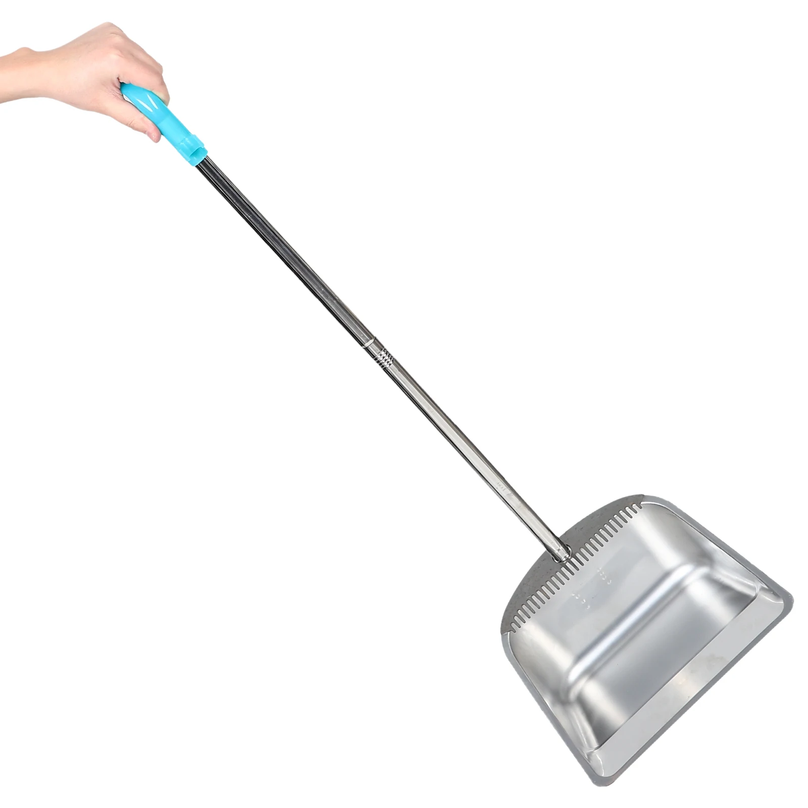 

Stainless Steel Trash Shovel Heavy Duty Long Handle Dust Pan Garbage Sweeper Polished Ideal Indoor Outdoor Efficient