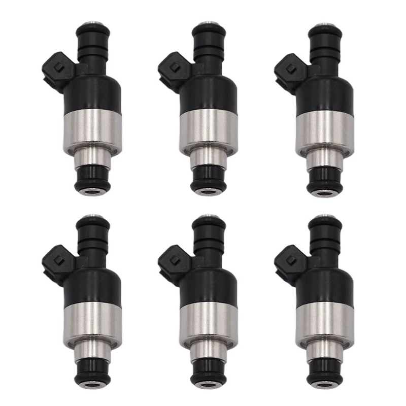 6 Piece Fuel Injectors Black & Silver Automotive Supplies For Isuzu Trooper S Sport Utility 4-Door 3.2L 1992 17089625