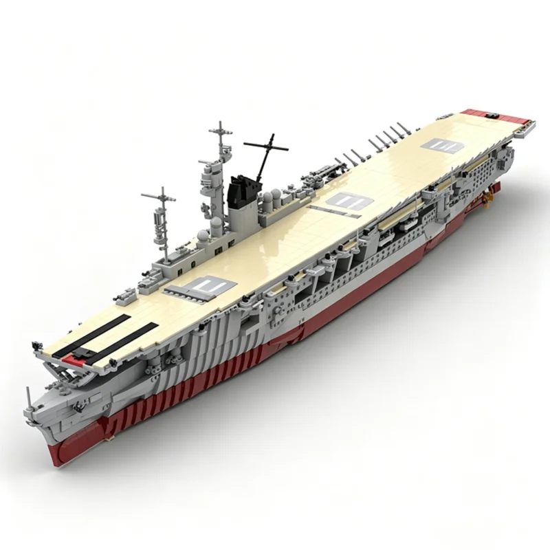 New 5118Pcs Moc Military Weaponed Kms Graf Zeppelin Battleship Model Building Blocks Technology Diy Bricks Toy Holiday Gift