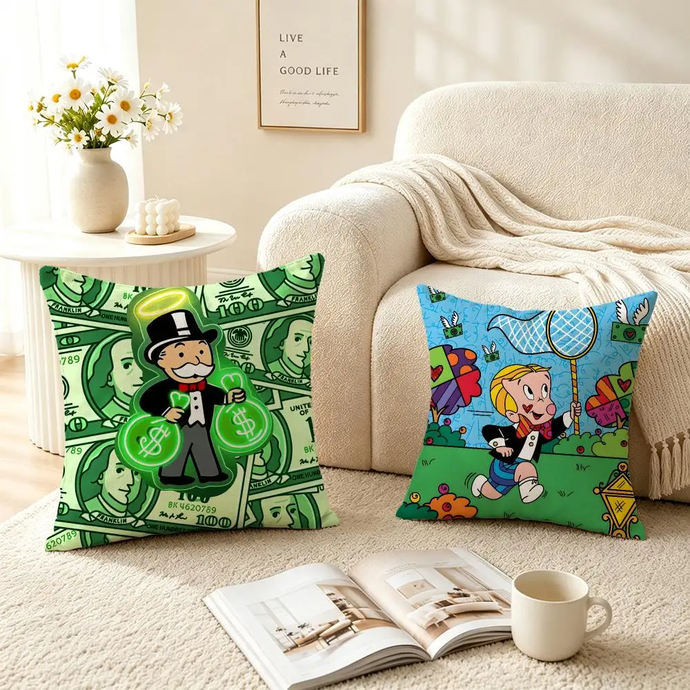 Person Alec Monopoly Cushion Cover Pillow Short Plush fresh natural Cushion for Living Room Bedroom Sofa Home Decoration