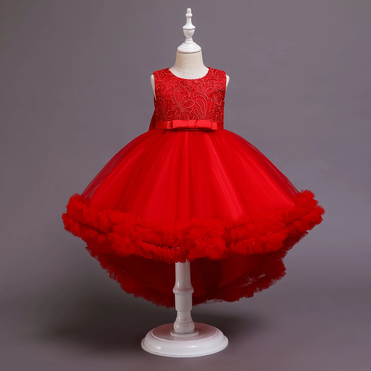 Flower Girls Princess Sequins Baby Wedding Christmas Party Trailing Dress Teenager Children Kids Elegant Dresses For 3-14 Years