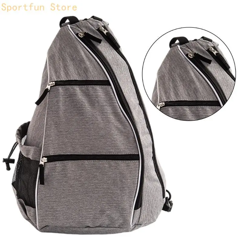 Pickleball Bag Adult Pickleballs Paddles Bag Sport Pickleball Bag Adjustable Slings Bag Crossbody Backpack for Courts X7JD