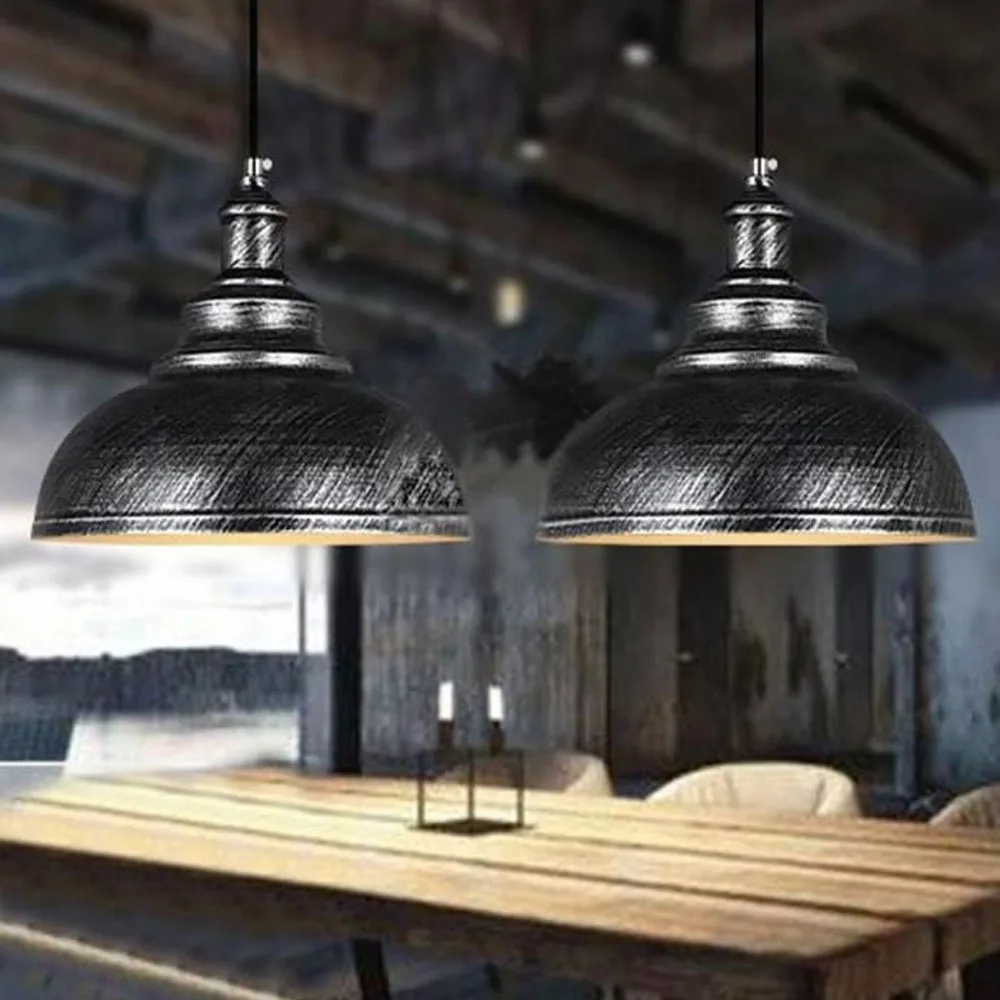 Industrial Vintage Pendant Lights, Dining Lighting Fixture, Retro Cafe Bar Hanging Lamp, Dome Shade